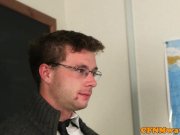 Naughty CFNM schoolgirls tugging uncut cock 5/16