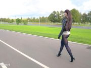 Jeny Smith black pantyhose pretend to be leggings 9/16