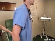 Blonde milf sucks a big boner 1/16