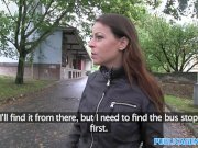 PublicAgent Hot brunette milf gets fucked hard for cash on car bonnet 2/16