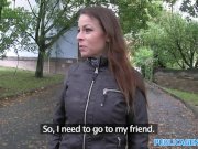 PublicAgent Hot brunette milf gets fucked hard for cash on car bonnet 4/16