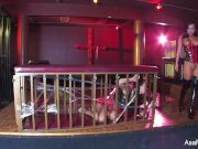Asa Akira gets fucked on top of a caged Sophia Santi 16/16