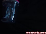 Euro Blonde Puma Swede Rips Fishnets to Cum! 7/16