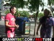 Moaning granny rides young meat 1/16