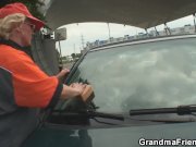 Old mature picked up and double fucked outside 3/16