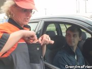 Old mature picked up and double fucked outside 5/16