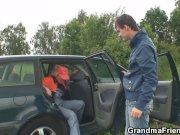 Old mature picked up and double fucked outside 8/16