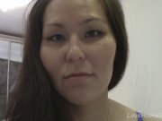 Brown-haired housewife shows off her nude body 2/16