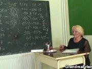 Threesome with very old teacher and boys teen 3/16