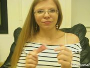 Floozy with a long hair reveals her panties 5/16