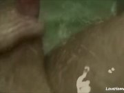 Girlfriend plays with boyfriend's cock in the bathtub 15/16