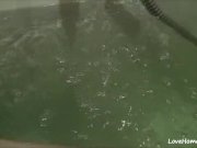 Girlfriend plays with boyfriend's cock in the bathtub 16/16