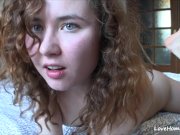 Her hair is curly and her pussy shaved 16/16