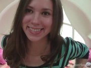 Kinky brunette goes naked in her luxurious flat 4/16