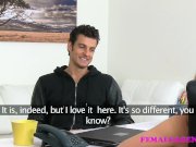 FemaleAgent American stud cums on sexy blonde agents face 2/16