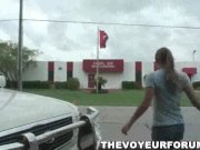 Petite teen flashing her tits outdoors 16/16