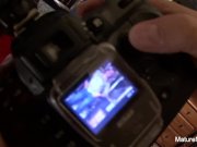 Sexy blonde granny takes a black cock in her ass 1/16