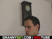 Sewing granny jumps on fresh cock 12/16