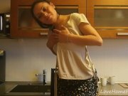 Teasing session in the kitchen with a hottie 10/16