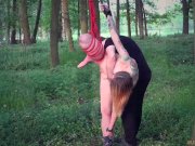 Pierced big tits slut humiliation fuck in bondage forest 4/16