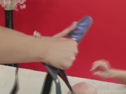 Lesbian couple has fun with a strapon 8/16