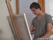 Old grandma and boys teen threesome 6/16