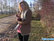Public Agent Hot Lost blonde sucks stranger’s cock for cash 1/16