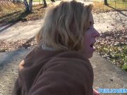 Public Agent Hot Lost blonde sucks stranger’s cock for cash 10/16