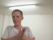 Cute babe challenges a rock solid schlong 1/16