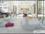 LUBED Lubed up Jill Kassidy slip and slides on big dick 1/16