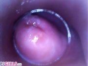 PJGIRLS Silvia DeLuxe sticks camera inside her vagina RAW pussy cam footage 13/16