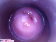 PJGIRLS Silvia DeLuxe sticks camera inside her vagina RAW pussy cam footage 14/16