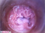 PJGIRLS Silvia DeLuxe sticks camera inside her vagina RAW pussy cam footage 5/16