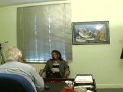 Ebony amateur filmed at real porn casting audition 1/16