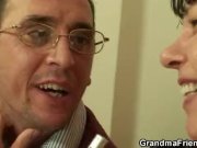 3some sex with mature plumper POV 2/16