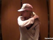 Behind the scenes with blonde superstar Samantha Saint 2/16