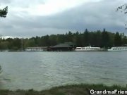 Flabby old granny double dicked near lake 4/16