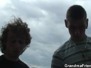 Flabby old granny double dicked near lake 5/16