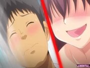 Japanese hentai girl sucks and rides hard cock