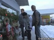 Two dudes pick up and fuck mature babe 3/16