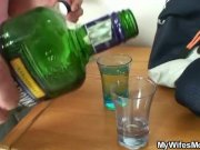 Old blonde granny sucks and rides his big meat 6/16