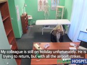 Fake Hospital Shy patient with soaking wet pussy squirts on docs fingers 1/16