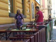 Picked up 80 years old grandma rides him 3/16