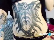 Cute BDSM Inked Submissive Body Tease 2/16