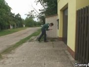 Lonely old granny pleasing an young stud 1/16