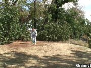 He heals injured old hairy-pussy granny 1/16