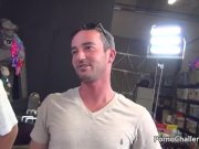 Huge fat man gets lucky with 3 hot porno chicks 2/16