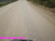 Heather Deep 4 wheeling on scary fast quad and Peeing next to horses in the 5/16