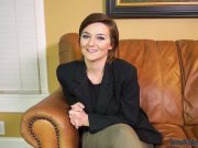 Hot busty amateur Kyle fucked silly and swallows at casting 2/16