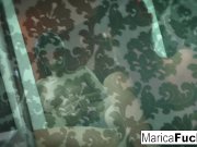 Japanese babe Marica masturbates in front of a mirror 7/16